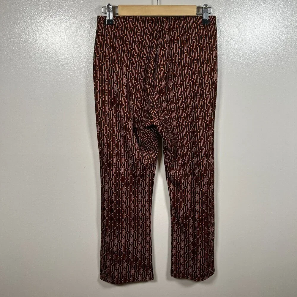 Dolan Anthropologie Pants Size XS Black Orange Retro Mod Work Office Pull On